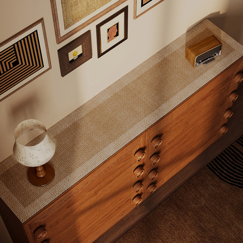 原木风电视柜桌垫餐边柜垫防水防油皮革桌布免洗茶几桌面保护垫子,居家布艺,桌布,淘宝优惠券,粉丝福利购,淘宝优惠卷