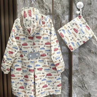 2024轻薄透气儿童雨衣男童小孩防水女童宝宝上学小学生书包位雨披