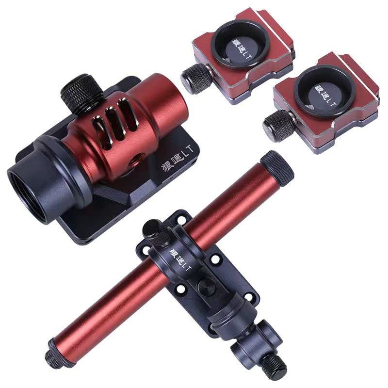 狼途002款钓箱配件三件套炮台架铝镁合金拉饵盘架伞架钓具大全