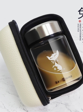 单层加厚玻璃杯小巧便携男女士可爱200ml 小容量泡茶杯子刻字定制