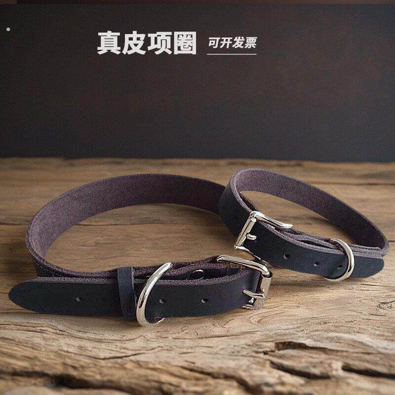 狗狗真皮项圈牵引绳狗圈小型犬中型犬外出遛宠物狗脖圈脖套牵狗绳