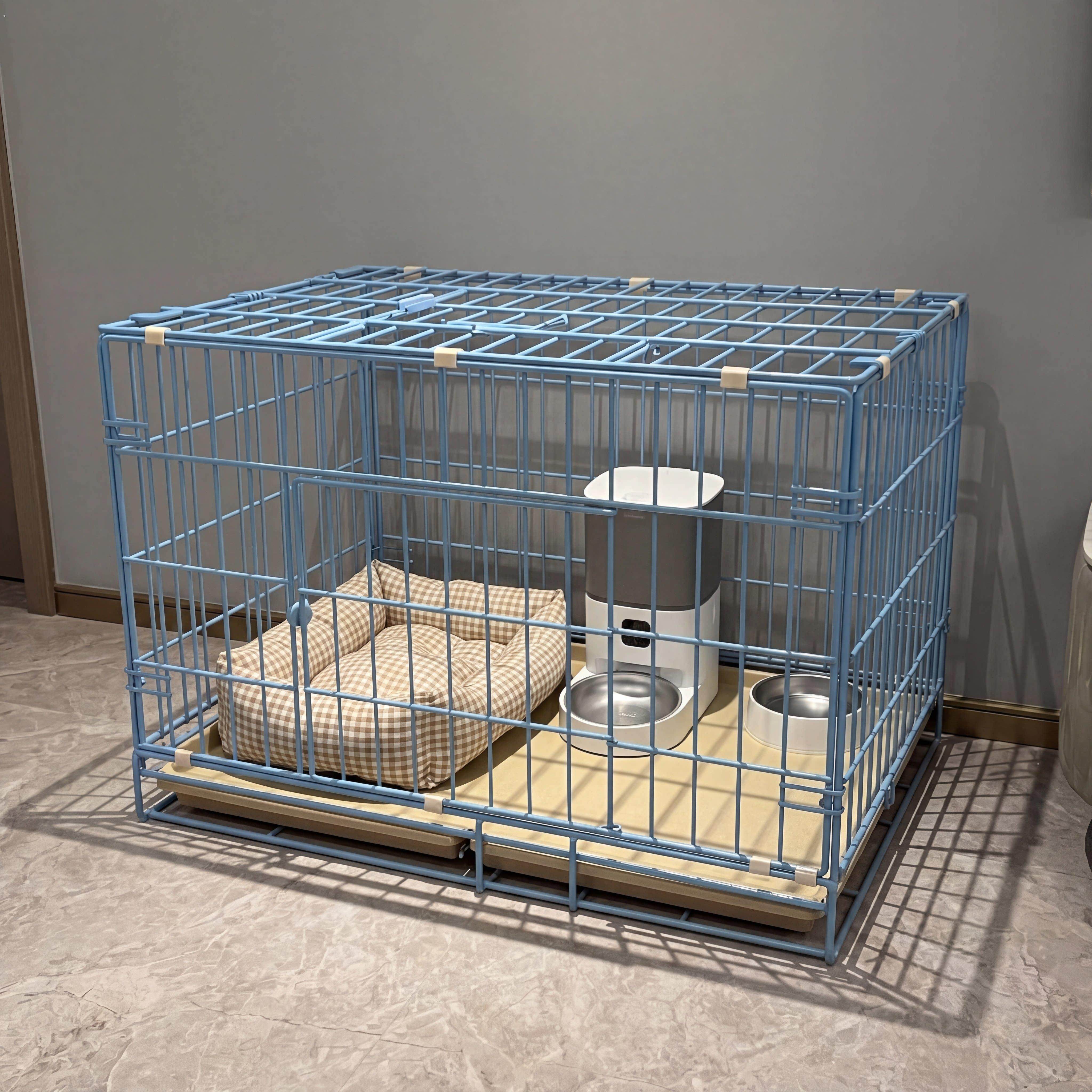 狗笼子宠物围栏中小型犬隔离网防护栏室内狗笼大号带厕所小狗笼子