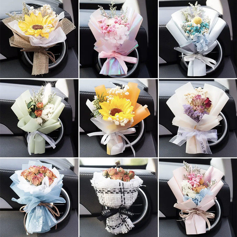 创意车载香薰干花汽车内饰品车摆件车上空调出风口装饰品手工花束,汽车用品/电子/清洗/改装,摆件,淘宝优惠券,粉丝福利购,淘宝优惠卷