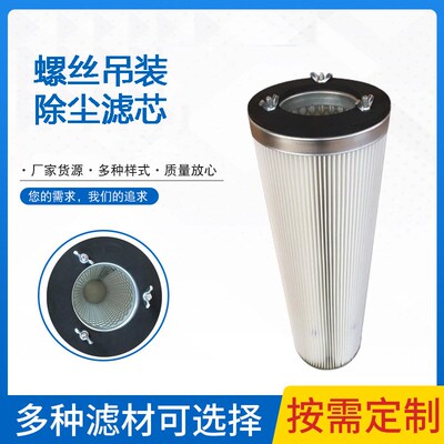 吊装式上装式三螺杆六螺杆吊装喷砂机除尘滤芯覆 覆膜滤筒抛丸机