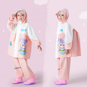 儿童雨衣套装 防水全身女孩女童学生上学防雨服分体宝宝幼儿园雨披