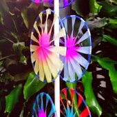 无鼓 寓意吉祥 六六大顺 一帆风顺 吉祥轮 顺风顺水 六轮风车