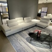 超大坐深靠背可调节大平层沙发 B726功能沙发 意式 大白沙发