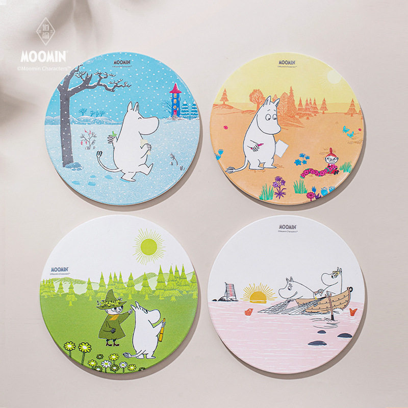姆明moomin四季陶瓷隔热锅垫砂锅垫子耐高温桌垫杯垫茶壶垫创意,节庆用品/礼品,文化创意杯垫/餐垫,淘宝优惠券,粉丝福利购,淘宝优惠卷
