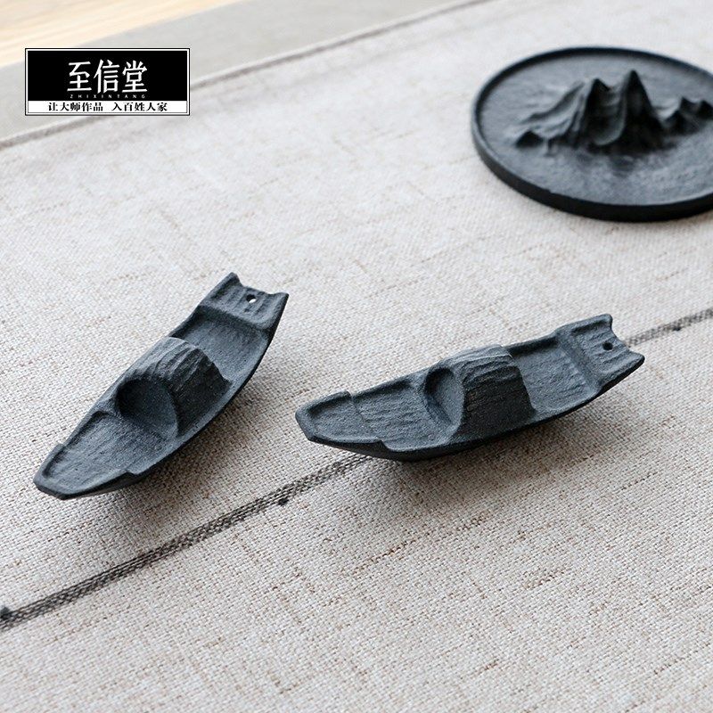 至信堂 整块天然乌金石手工雕刻一帆风顺手把件 石头茶宠摆件茶玩,餐饮具,茶宠摆件,淘宝优惠券,粉丝福利购,淘宝优惠卷