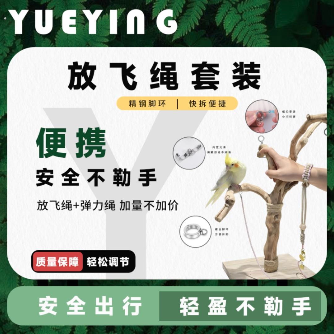 悦鹦鹦鹉放飞绳弹力不伤脚超轻训练绳虎皮玄凤牡丹脚环脚链外出绳
