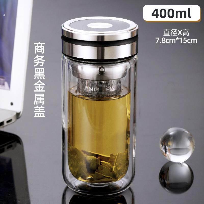茶杯玻璃杯网红小胖墩可携式泡茶杯高硼硅玻璃杯小巧高颜值礼品杯