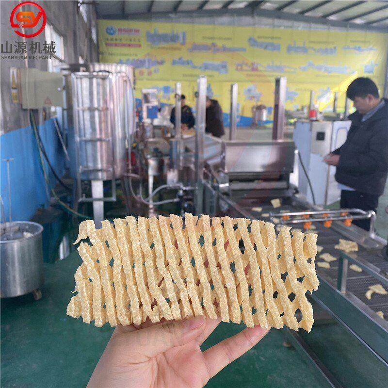 商用豆腐串油炸机 连续生产油炸设备 无签兰花干油炸流水线