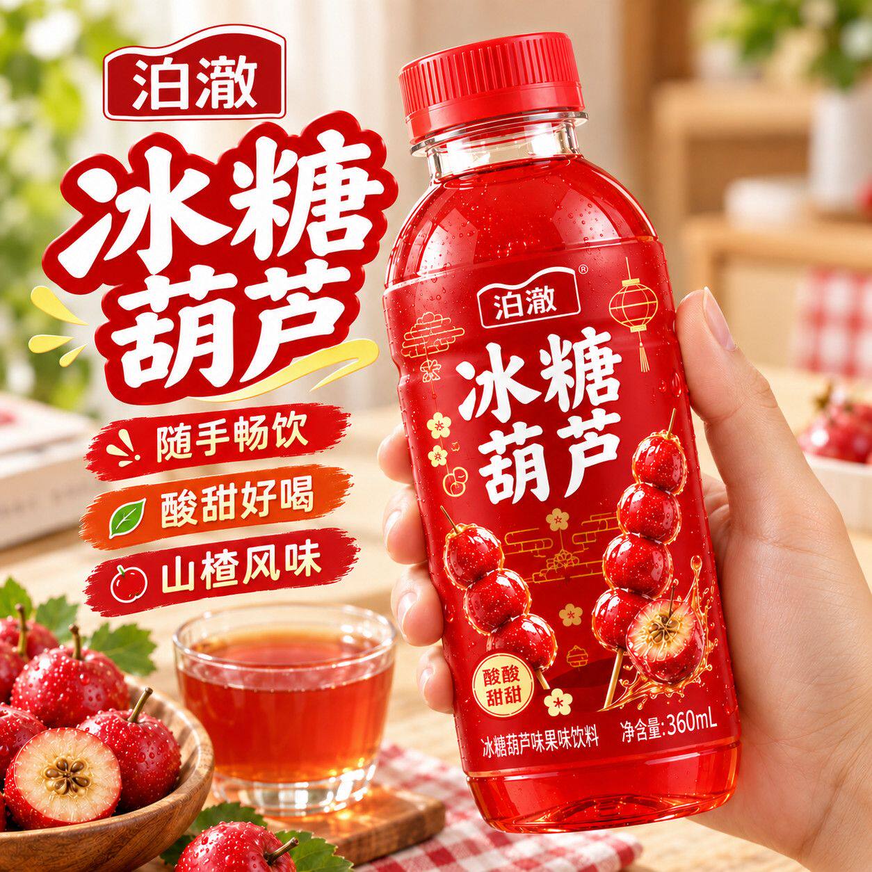 【大促中】新日期冰糖葫芦果味饮料酸甜可口火锅烧烤搭档山楂饮品