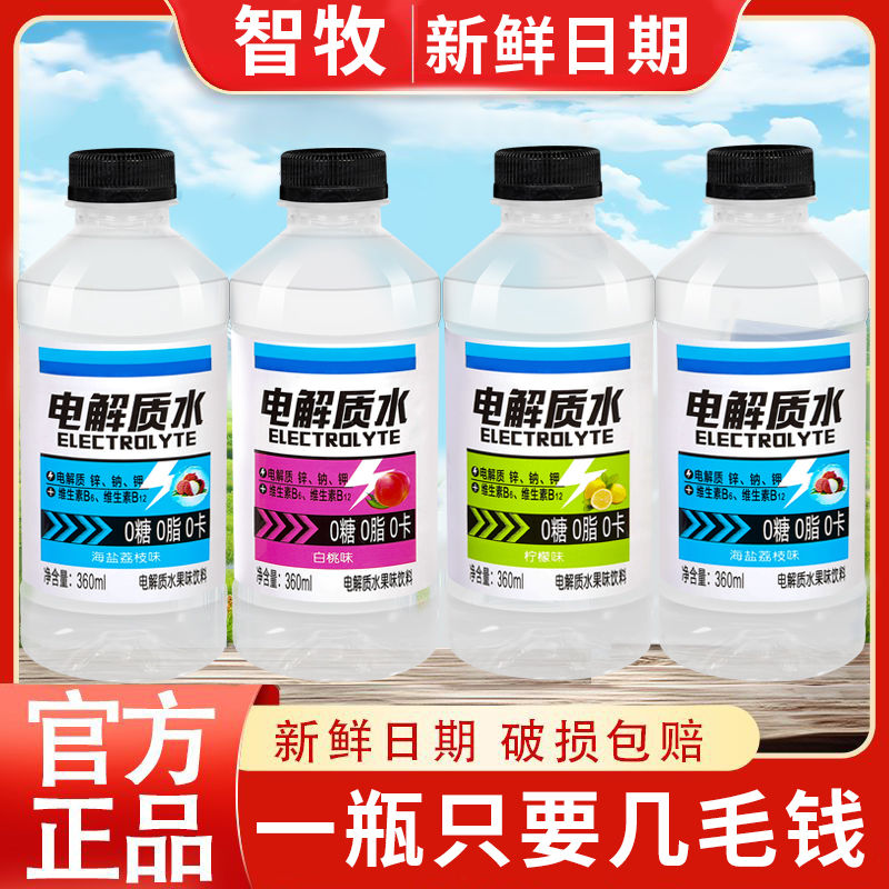 厂家新品电解质水360ml/瓶柠檬荔枝海盐味口感清爽户外出行便携带