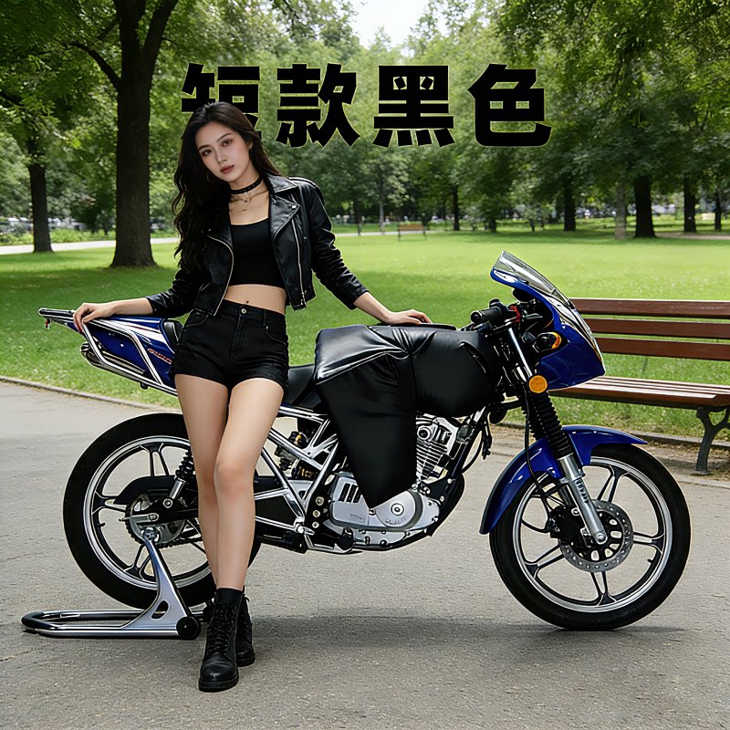 跨骑摩托车挡风被挡风衣罩PU防水风护膝夏季秋冬季加绒加厚保暖男