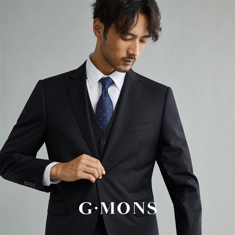 纯羊毛西服套装男士商务职业正装新郎结婚礼服修身上班西装黑色