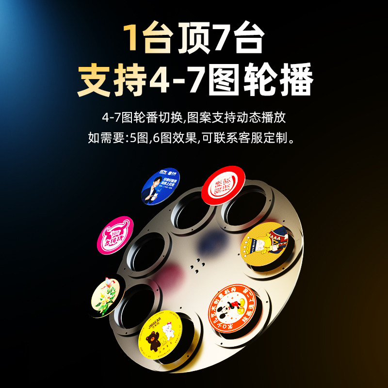 多图自动轮播广告logo投影灯门头图案招牌户外地面墙面投影定制