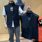 袅 黑色立领马甲外套 超轻透气防水防晒男士 柜1299 内里全压胶