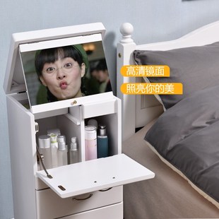 超窄床头柜小型梳妆台一体迷你40cm卧室30宽公分床边厘米化妆桌50