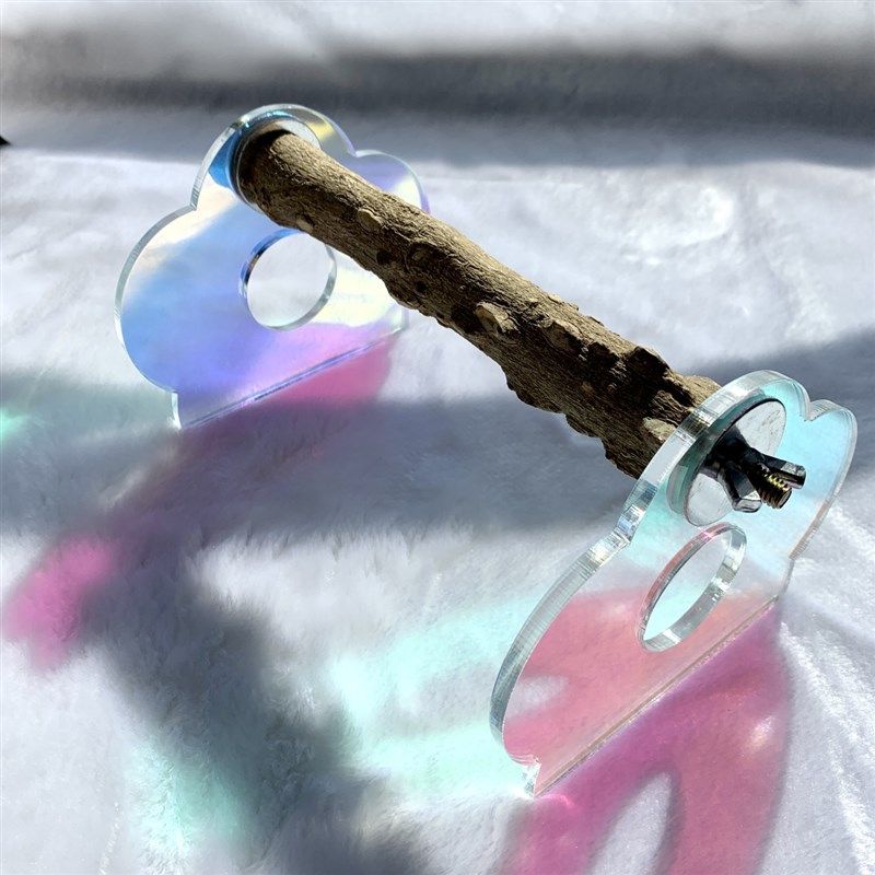 鹦鹉站架鸟用压克力炫彩花椒木磨爪站架鹦鹉桌面站架,宠物/宠物食品及用品,鸟玩具,淘宝优惠券,粉丝福利购,淘宝优惠卷
