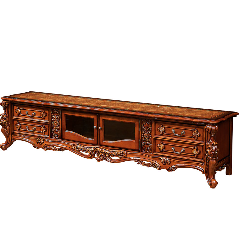 粤港欧式天然全实木电视柜客厅橡木电视柜组合家具法式雕花茶几,住宅家具,电视柜,淘宝优惠券,粉丝福利购,淘宝优惠卷