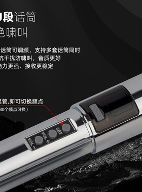 U段万能无线话筒一拖二家用KTV通用可调频户外演出唱歌充电麦克风