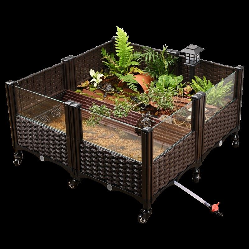 超大乌龟缸带爬台造景绿植生态缸家用养龟专用箱黄缘半水龟养殖箱,宠物/宠物食品及用品,底柜/落地缸,淘宝优惠券,粉丝福利购,淘宝优惠卷