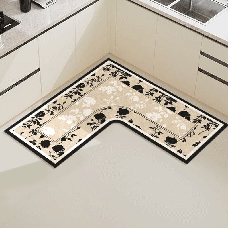 新款整铺L形厨房地垫防滑防油可擦免洗硅藻泥专用吸水耐脏脚垫子,居家布艺,厨房地垫,淘宝优惠券,粉丝福利购,淘宝优惠卷