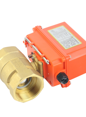 方威Q911F-16T电动黄铜球阀暖通冷热水电动二通阀DN202532405065