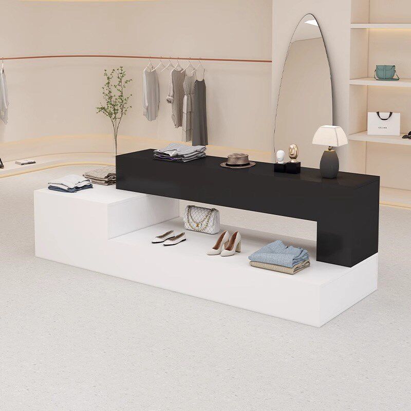 服装店中岛展示台商场展厅中间摆台化妆品鞋包流水桌陈列柜女装店