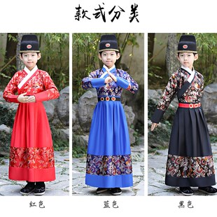 儿童汉服男童明制秋冬锦衣卫飞鱼服武侠风明朝古装中国风六扇门