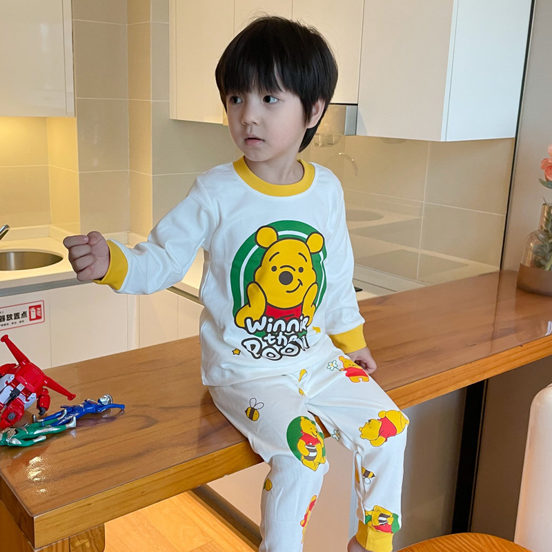 男童睡衣春秋款纯棉女童宝宝秋冬全棉卡通圆领秋衣秋裤家居服套装,童装/婴儿装/亲子装,家居服套装,淘宝优惠券,粉丝福利购,淘宝优惠卷