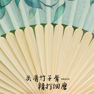 小清新古风女式扇子折扇中国风汉服折叠小竹扇随身学生旗袍舞蹈扇