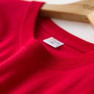 老年人男士本命年大红色t恤短袖背心内裤袜子腰带纯棉全棉老头衫