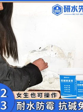 腻子膏补墙防水内墙303抗碱修复膏刮墙批免漆防潮大白色墙面修补