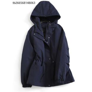 纯色抽皱收腰中长款 女棉衣棉服H704 夹棉加厚冲锋衣外套2024冬长袖