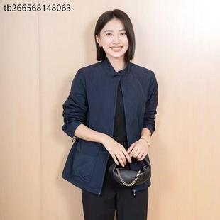 防风领拉链腰抽绳夹棉女外套 YUN2025冬季 韩版 女装 棉衣5052 新款