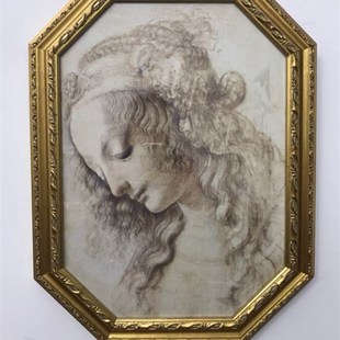 八角油画框外框实木画框相框镜子装裱卡纸布框画布定制画布带框