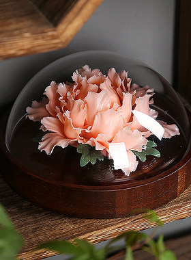 母亲节陶瓷手捏牡丹瓷花摆件扩香器办公客厅茶室中式手工家居饰品