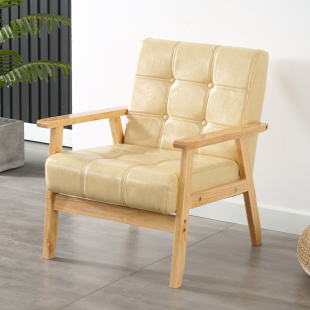 布艺沙发全实木小户型休闲座椅家用客厅茶几组合单双人公寓小沙发