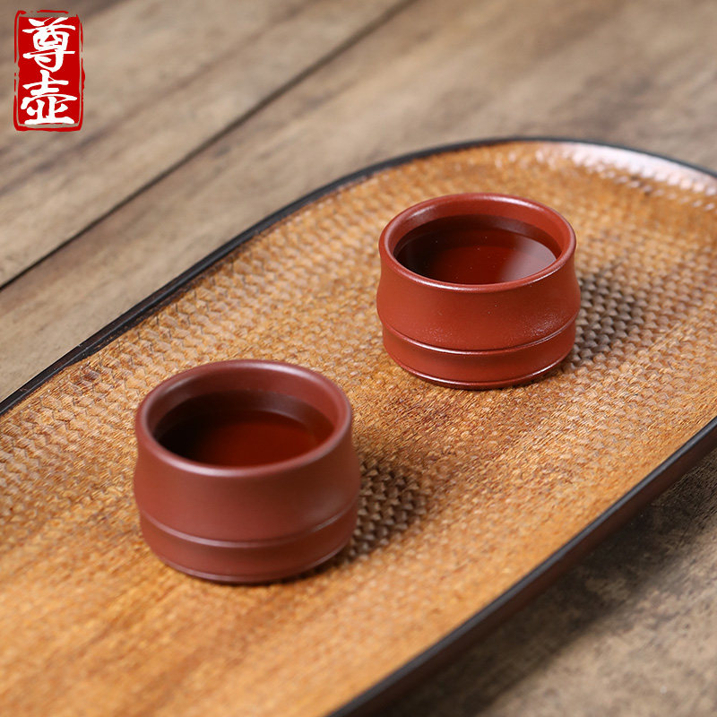 尊壶宜兴紫砂品茗杯单杯主人杯原矿紫泥小茶杯个人杯陶瓷功夫茶具