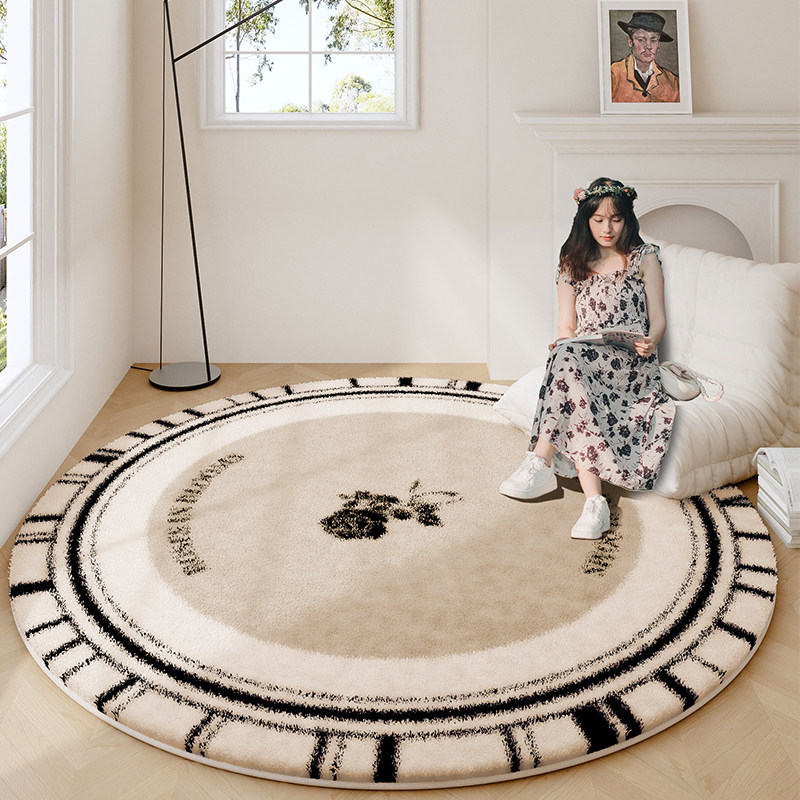 奶油风圆形地毯高级仿羊绒客厅茶几卧室床边衣帽间梳妆台椅子地垫,居家布艺,地毯,淘宝优惠券,粉丝福利购,淘宝优惠卷