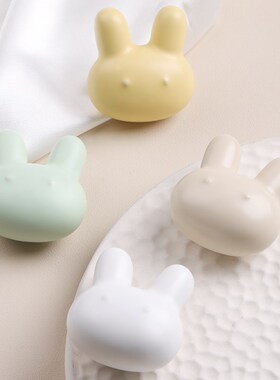 萌兔儿童房衣柜拉手定制衣柜门柜子抽屉陶瓷单孔卡通可爱彩色把手