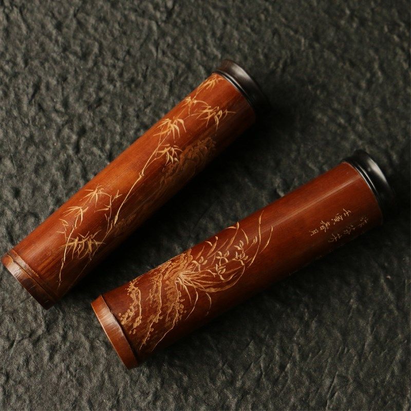 广西百年老煤竹精工制作纯手工雕刻茶道茶叶罐茶仓短香筒竹雕竹器,特色手工艺,竹编/竹雕,淘宝优惠券,粉丝福利购,淘宝优惠卷