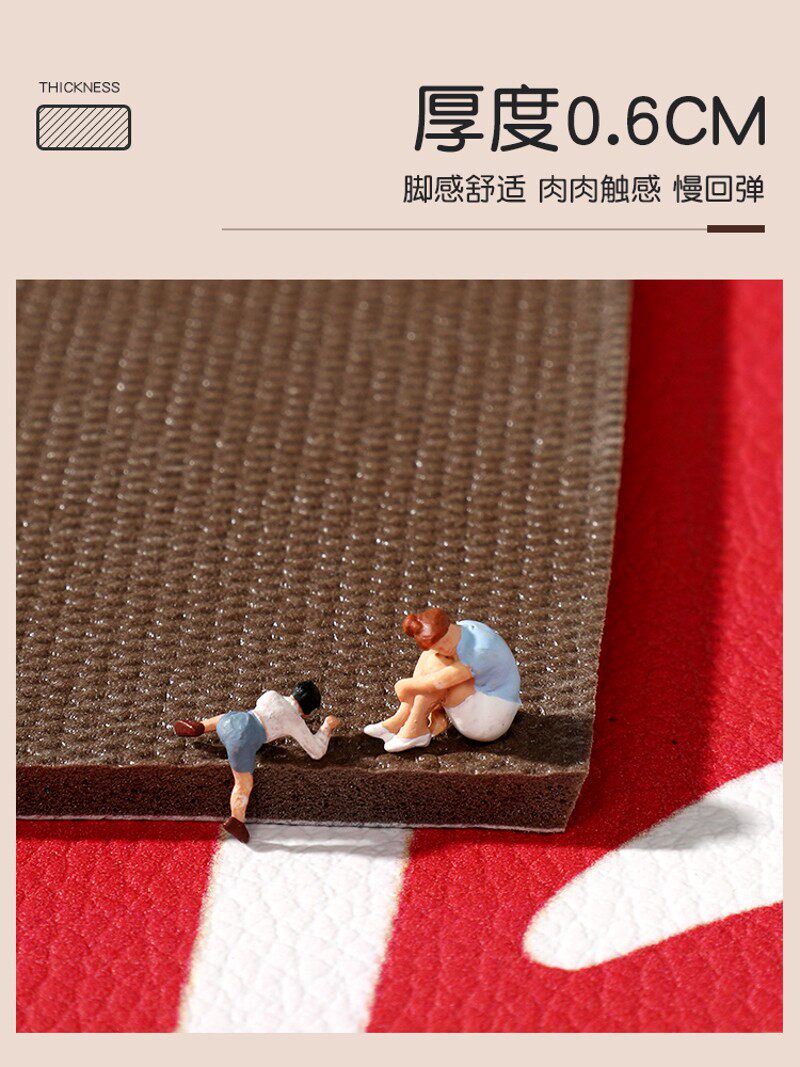 厨房地垫防滑防油可擦免洗pvc长条防水脚垫新款2021耐脏皮革地毯