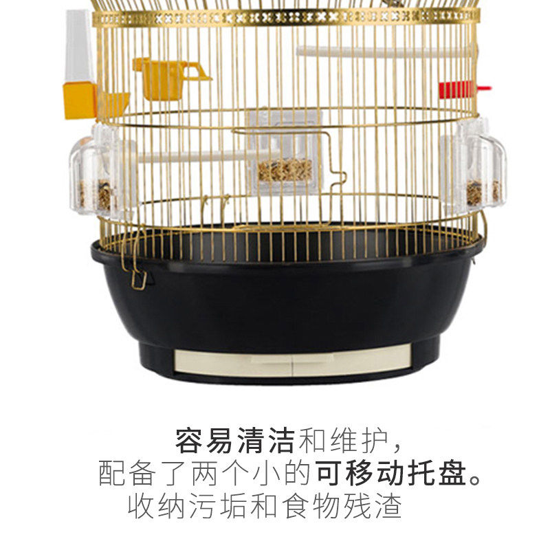 Ferplast飞宝鸟笼子大号鹦鹉活鸟鸟笼八哥玄凤不锈钢大型豪华别墅
