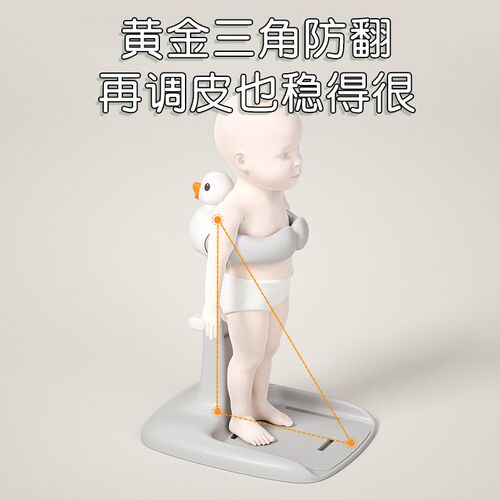宝宝站立洗澡神器婴幼儿小孩洗屁股辅助支架儿童站着淋浴台沐浴盆