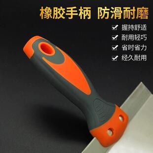 不锈钢弧形油灰铲刀清洁刀圆形刮刀刮腻子神器油漆工专用工具批刀