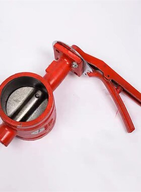 埃美柯9860国标3C消防D81X沟槽卡箍手柄转动密封蝶阀DN50 DN200