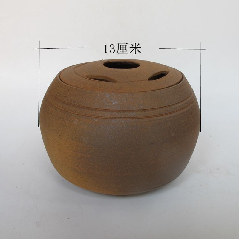 粗陶茶叶罐 云南原矿素烧自然落灰手工陶罐中大号带盖罐 柴烧罐子